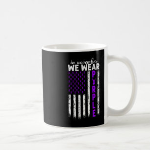 In November We Wear Purple Pancreatic Cancer Usa F Coffee Mug