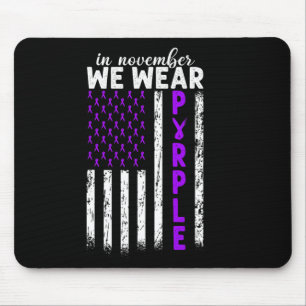 In November We Wear Purple Pancreatic Cancer Usa F Mouse Pad