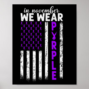 In November We Wear Purple Pancreatic Cancer Usa F Poster