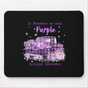 In November We Wear Purple Truck Epilepsy Awarenes Mouse Pad