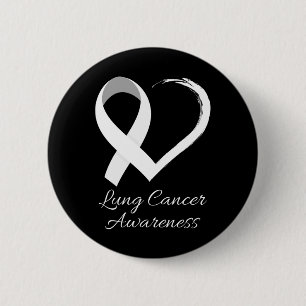 In November We Wear White Lung Cancer Awareness Mo 6 Cm Round Badge