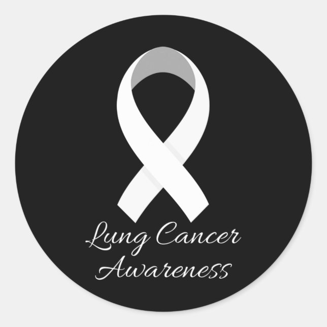 In November We Wear White Lung Cancer Awareness Mo Classic Round Sticker (Front)
