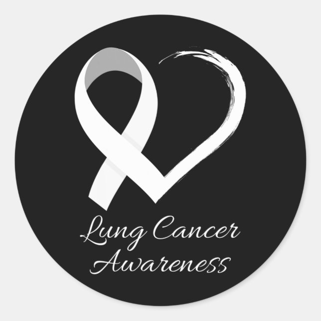 In November We Wear White Lung Cancer Awareness Mo Classic Round Sticker (Front)