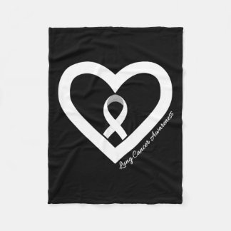 In November We Wear White Lung Cancer Awareness Mo Fleece Blanket