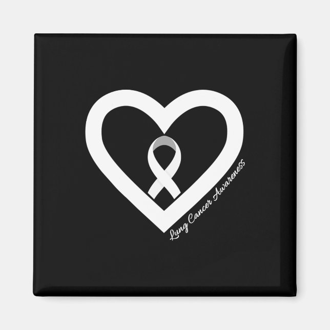 In November We Wear White Lung Cancer Awareness Mo Magnet (Front)