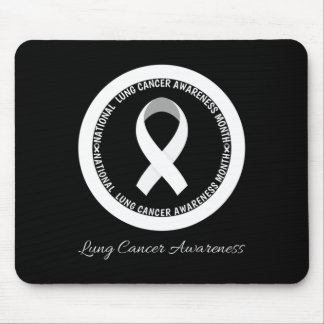 In November We Wear White Lung Cancer Awareness Mo Mouse Pad