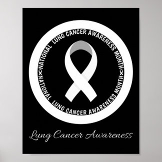 In November We Wear White Lung Cancer Awareness Mo Poster