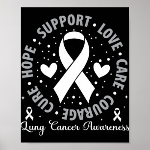 In November We Wear White Lung Cancer Awareness Ri Poster