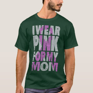In October I Wear Pink My Mum Breast Cancer Bling T-Shirt