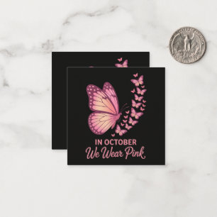 In October Pink Breast Butterfly Card