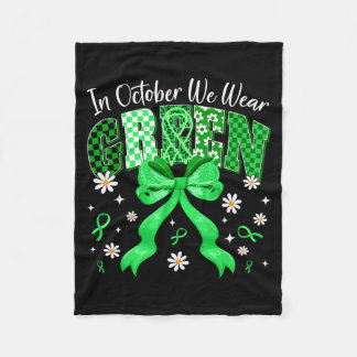 In October We Wear Green For Dwarfism Awareness Gi Fleece Blanket