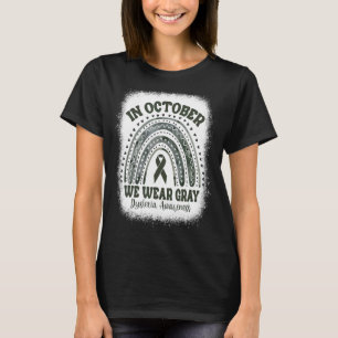 In October We Wear Grey Rainbow Dyslexia Awareness T-Shirt