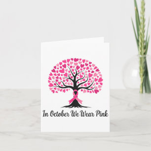 In October We Wear Nk Breast Cancer Awareness Card