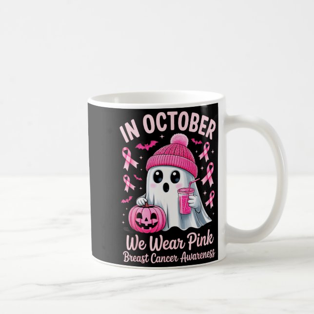 In October We Wear Nk Breast Cancer Awareness Hall Coffee Mug (Right)
