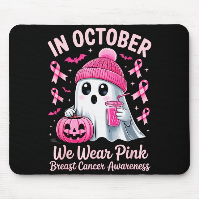 In October We Wear Nk Breast Cancer Awareness Hall Mouse Pad (Front)