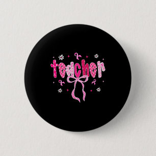 In October We Wear Nk Breast Cancer Awareness Teac 6 Cm Round Badge