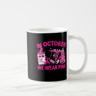 In October We Wear Nk Cma Life Breast Cancer Aware Coffee Mug