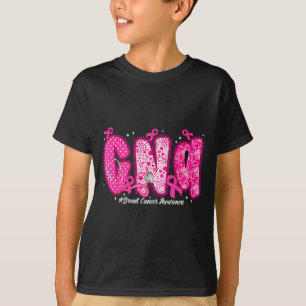 In October We Wear Nk Cna Nurse Breast Cancer Awar T-Shirt