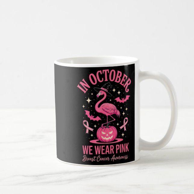 In October We Wear Nk Flamingo Halloween  Coffee Mug (Right)