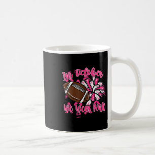 In October We Wear Nk Football Breast Cancer Cheer Coffee Mug