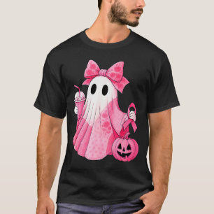 In October We Wear Nk Ghost Witch Breast Cancer Aw T-Shirt