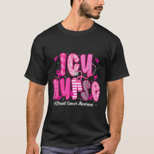 In October We Wear Nk Icu Nurse Breast Cancer Awar T-Shirt