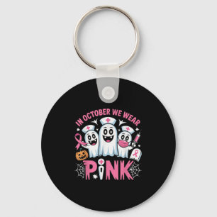 In October We Wear Nk Nurse Ghost Halloween 2025  Key Ring