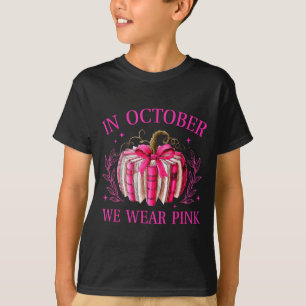 In October We Wear Nk Pumpkin Book Breast Cancer A T-Shirt