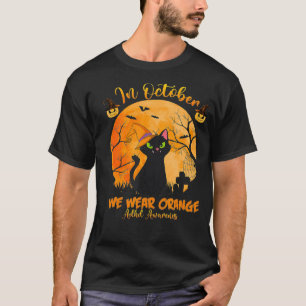 In October We Wear Orange Black Cat ADHD T-Shirt