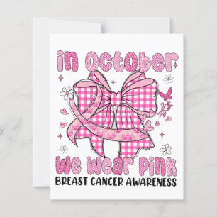 In October We Wear Pink Awareness Bow 🎀💗