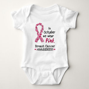 In October we wear pink Breast Cancer Awareness Baby Bodysuit