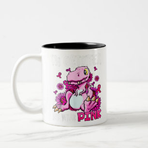In October We Wear Pink Breast Cancer Awareness Di Two-Tone Coffee Mug