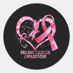 In October We Wear Pink Breast Cancer Awareness Dr Classic Round Sticker