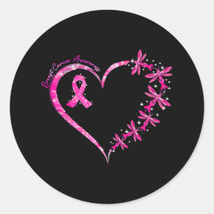 In October We Wear Pink Breast Cancer Awareness Dr Classic Round Sticker