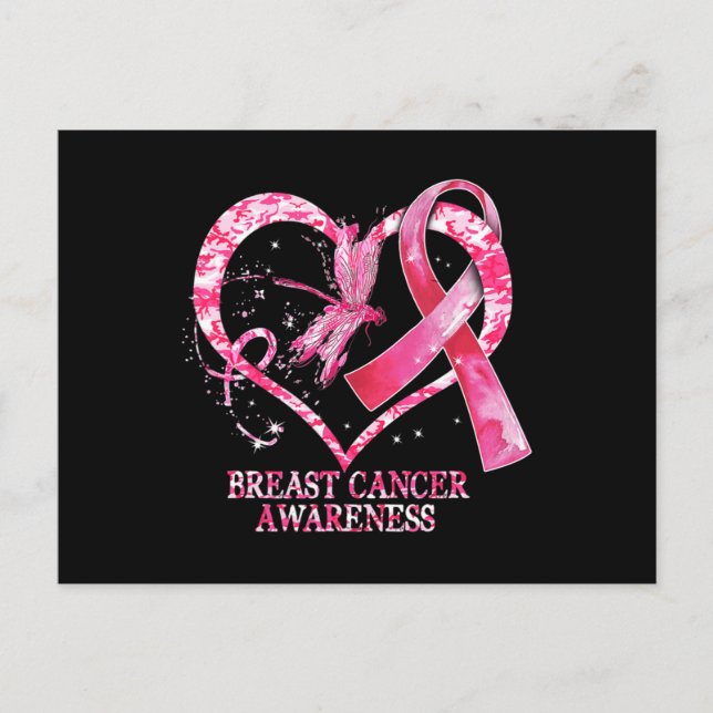 In October We Wear Pink Breast Cancer Awareness Dr Postcard (Front)
