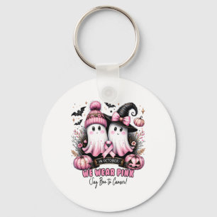 In October We Wear Pink Breast Cancer Awareness Ha Key Ring