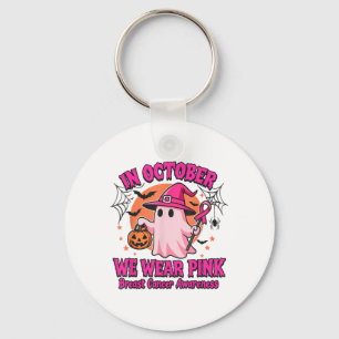 In October We Wear Pink Breast Cancer Awareness Ha Key Ring