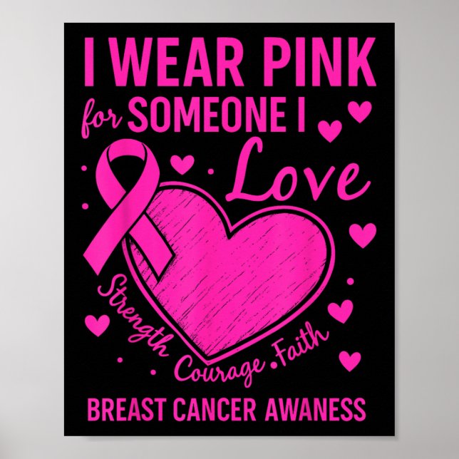 In October We Wear Pink Breast Cancer Awareness Mo Poster (Front)