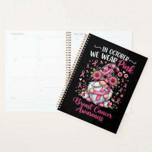 in October We Wear Pink Breast Cancer Awareness Planner