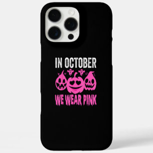 In October We Wear Pink Breast Cancer Pumpkin Hall iPhone 16 Pro Max Case