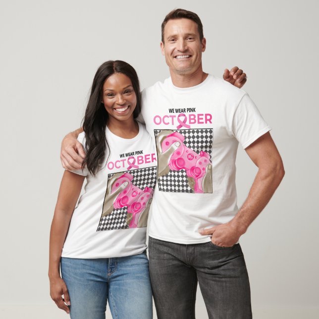 In October We Wear Pink Breast Cancer  T-Shirt (Unisex)