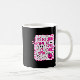 In October We Wear Pink Cute Boo Pink Ribbon Breas Coffee Mug