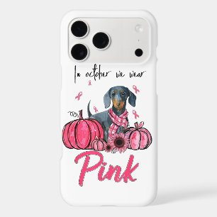 In October We Wear Pink, Dachshund Dog Pink Ribbon
