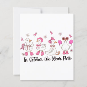 In October We Wear Pink Duck Design 🎀🦆💗