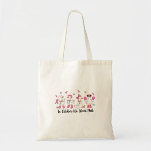 In October We Wear Pink Duck Design 🎀🦆💗 Tote Bag