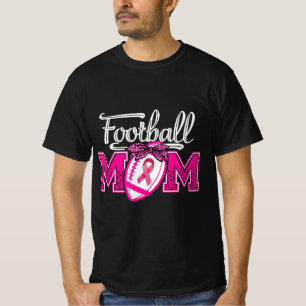 In October We Wear Pink Football Mum Breast Cancer T-Shirt