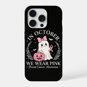 In October We Wear Pink Ghost Halloween iPhone 15 Pro Case