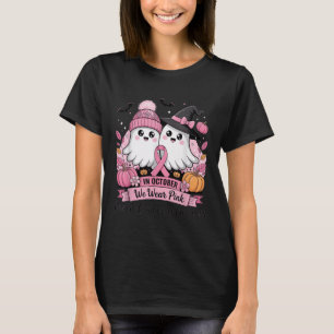 In October We Wear Pink Ghost Witch Breast Cancer  T-Shirt