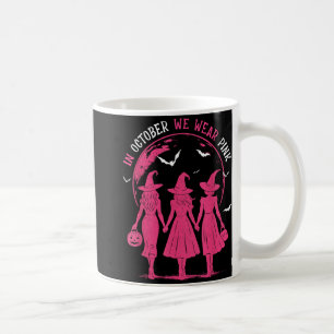 In October We Wear Pink Girls Breast Cancer Awaren Coffee Mug