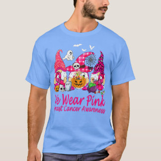 In October We Wear Pink Gnome Breast Cancer Awaren T-Shirt